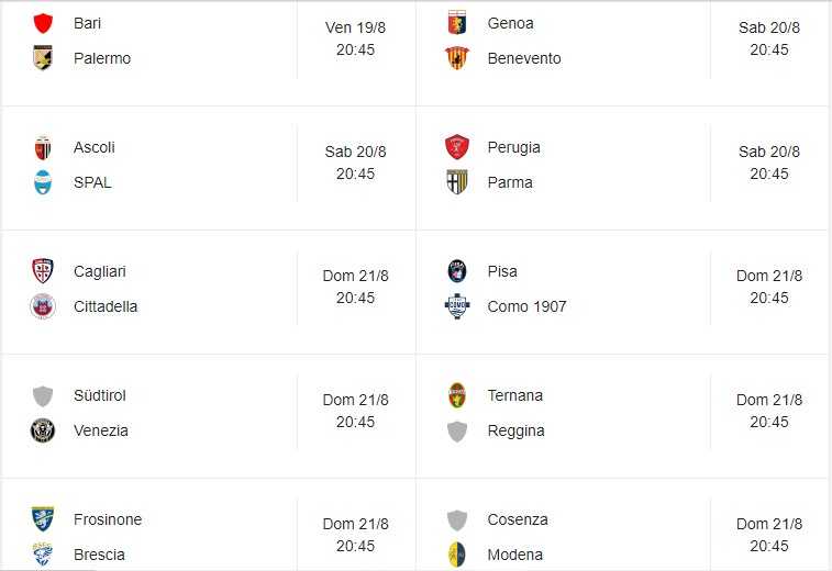 Serie B, giornata 1: partono bene Genoa e Brescia