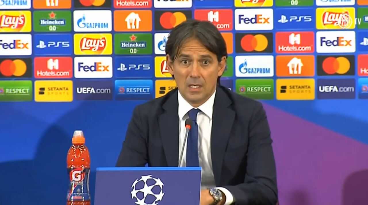 Conferenza stampa Manchester City Inter, Inzaghi: «Mxit’aryan non al 100%»