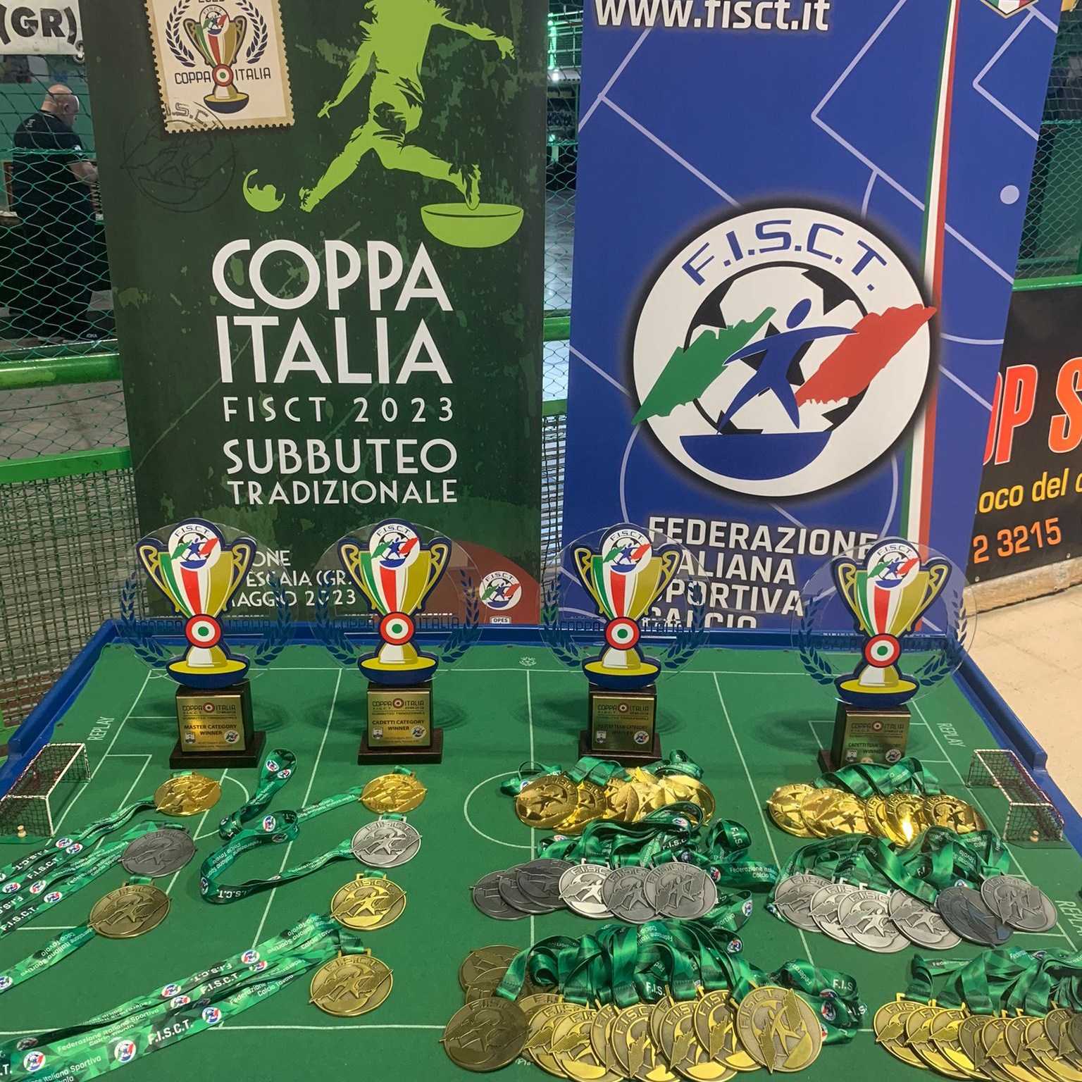 I vincitori della Coppa Italia 2023 di Subbuteo Tradizionale