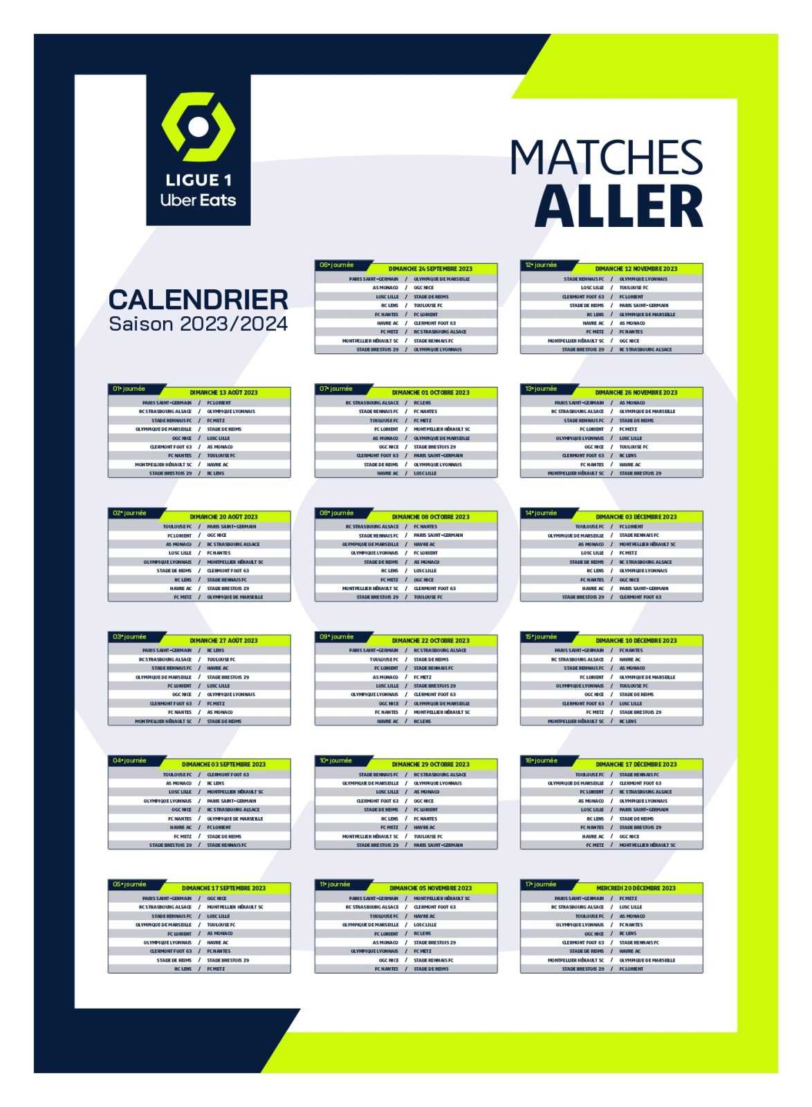 Ligue 1, le date e il calendario della stagione 2023/24
