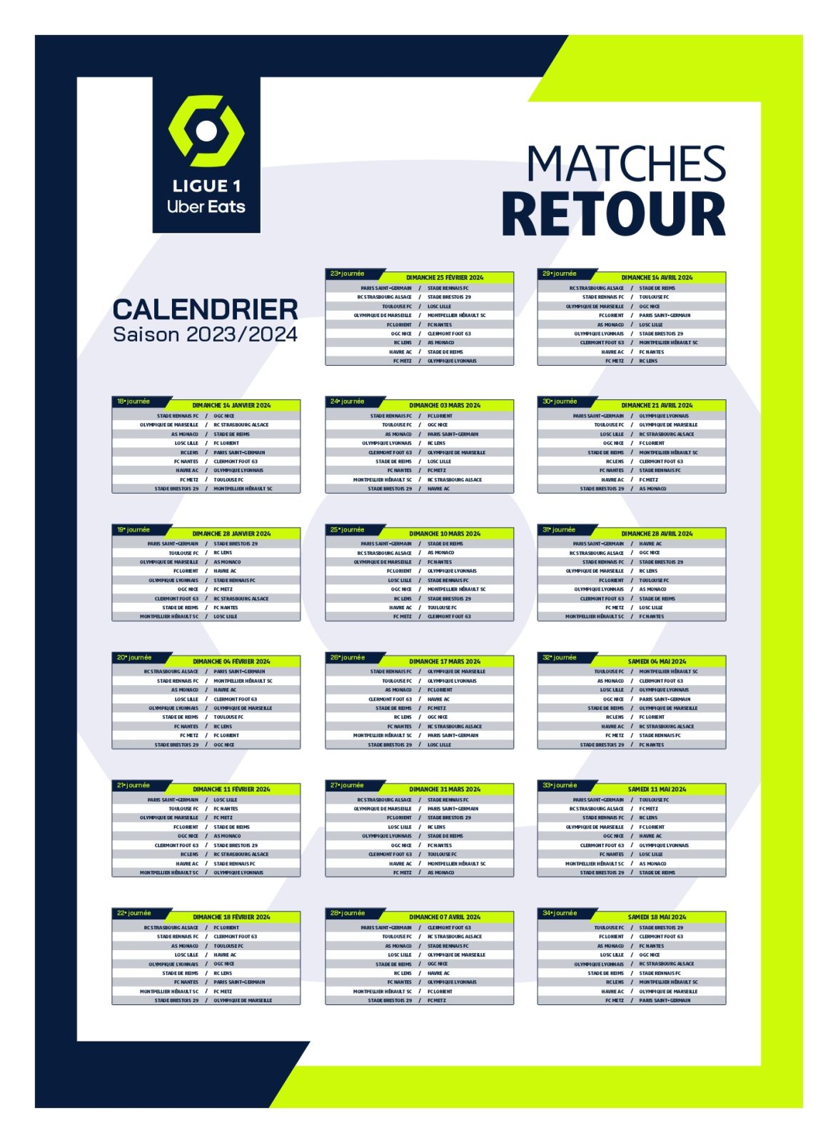 Ligue 1, le date e il calendario della stagione 2023/24