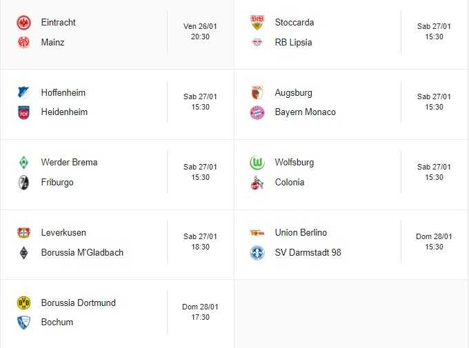 Bundesliga, giornata 18: Bayern ko in casa, rimonta Leverkusen