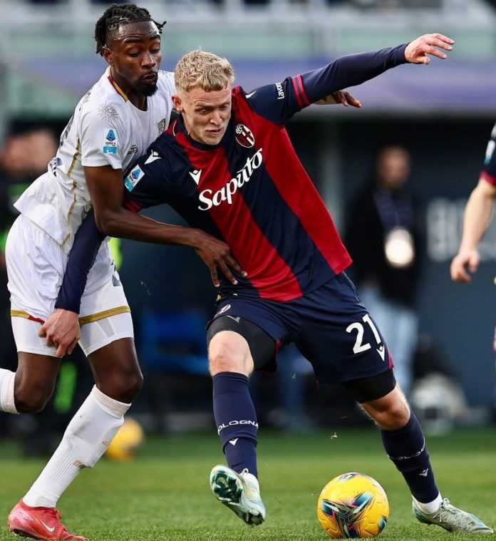 Bologna, infortunio Odgaard: salta Lecce e Inter, il Cagliari è in dubbio