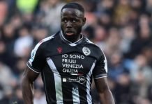 Infortunio Davis: l’Udinese perde un pezzo importante